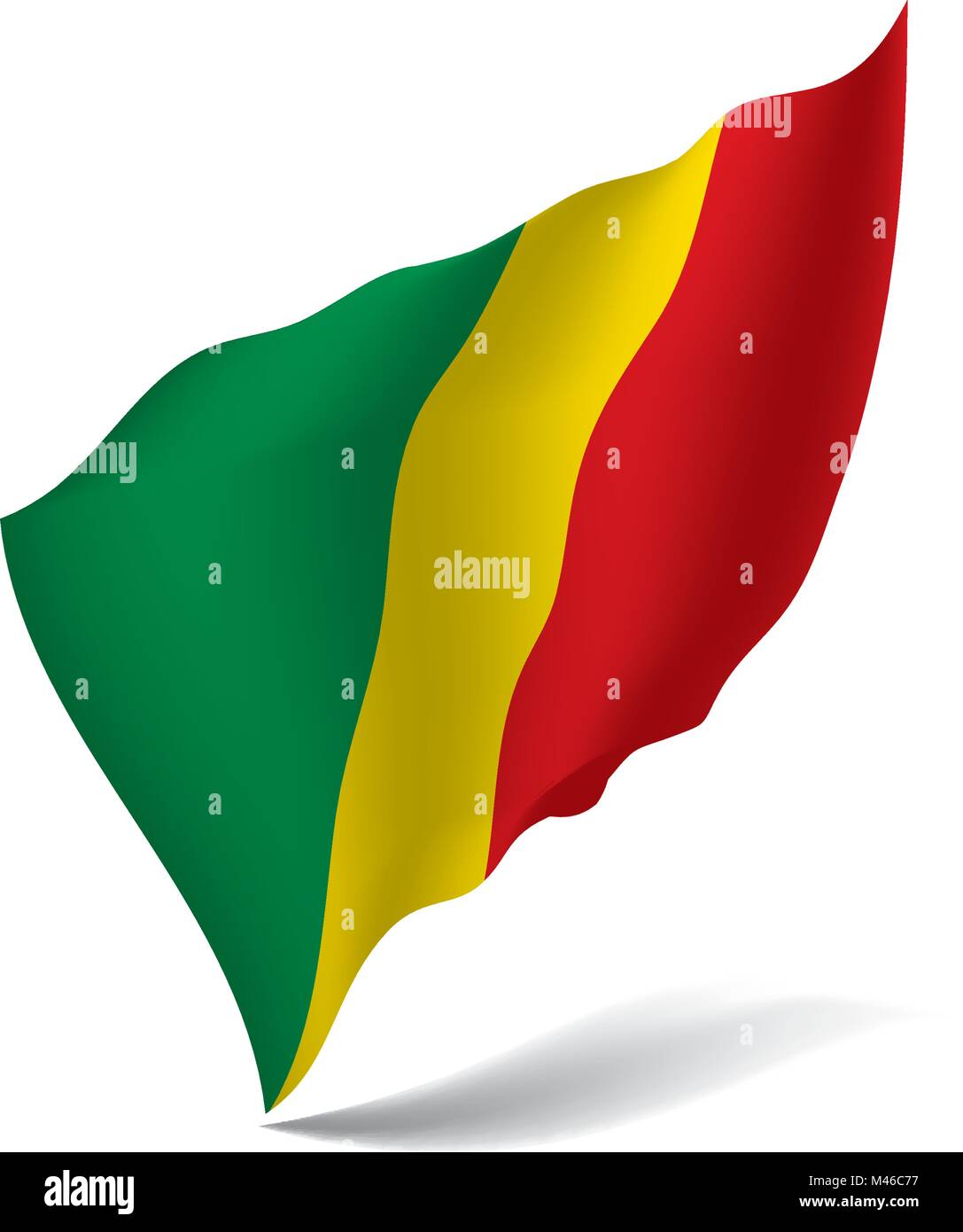 Wavy congolese flag Stock Vector Images - Alamy