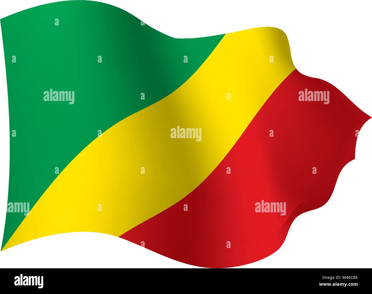 Wavy congolese flag Stock Vector Images - Alamy