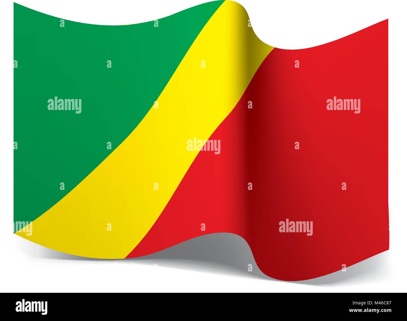 Wavy congolese flag Stock Vector Images - Alamy