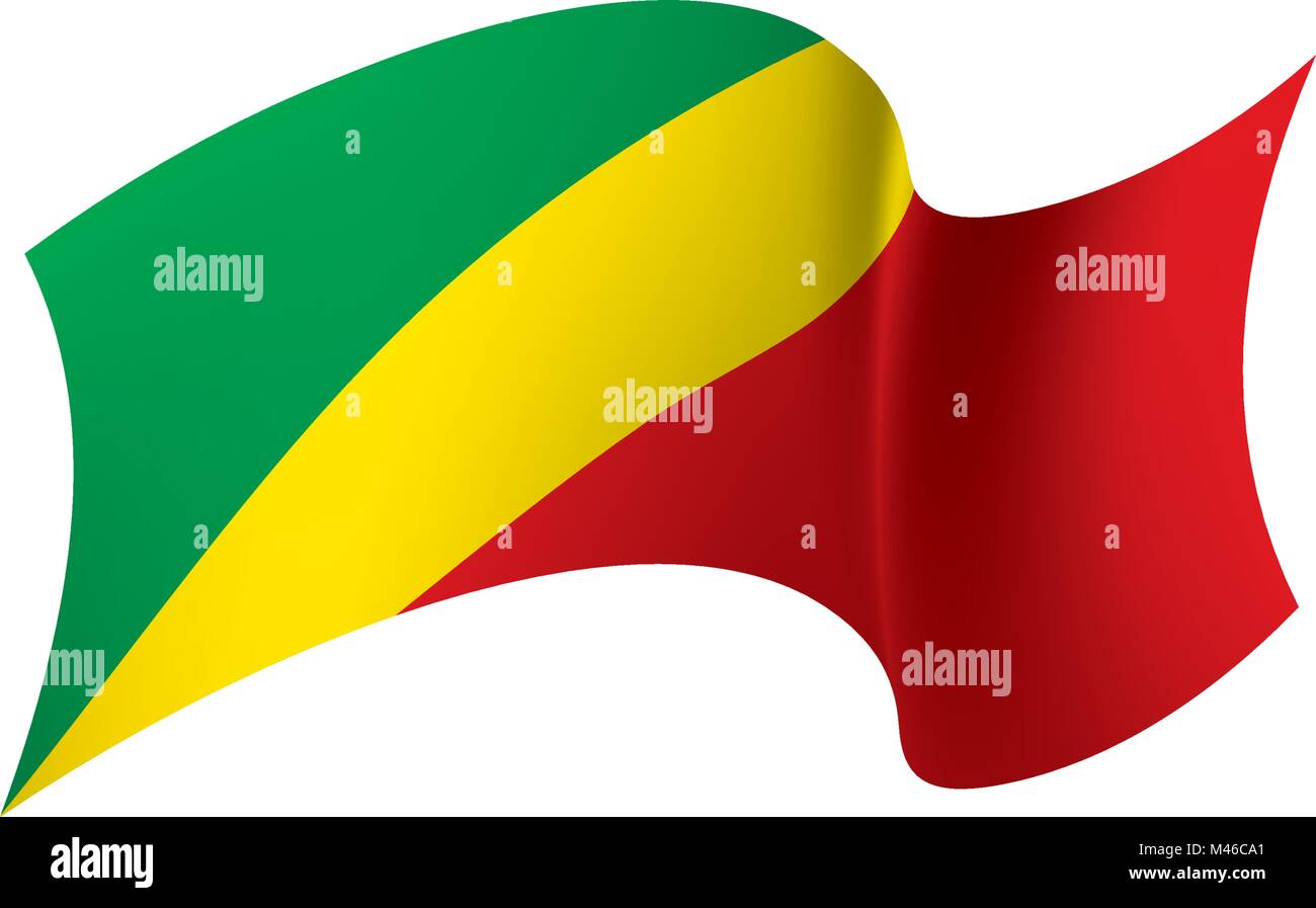 Wavy congolese flag Stock Vector Images - Alamy