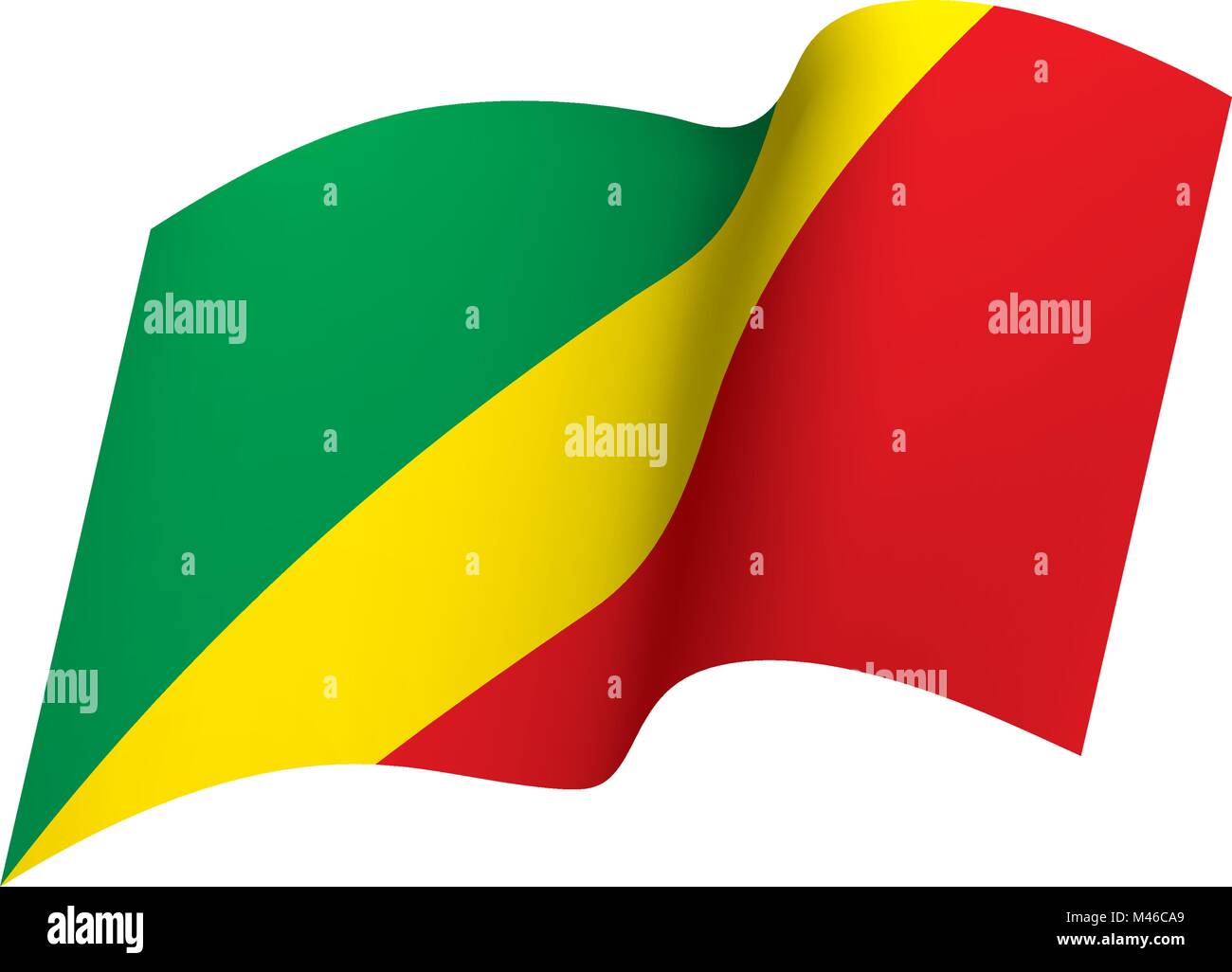 Wavy congolese flag Stock Vector Images - Alamy