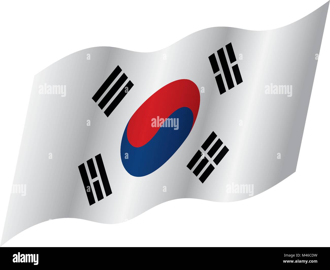 South Korean flag, vector illustration Stock Vector Image & Art - Alamy
