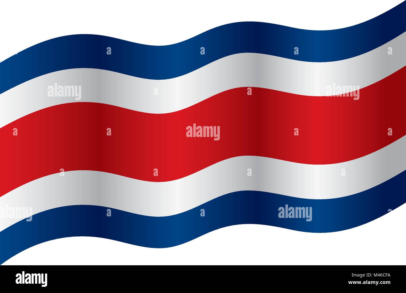 Costa Rica flag, vector illustration Stock Vector Image & Art Alamy