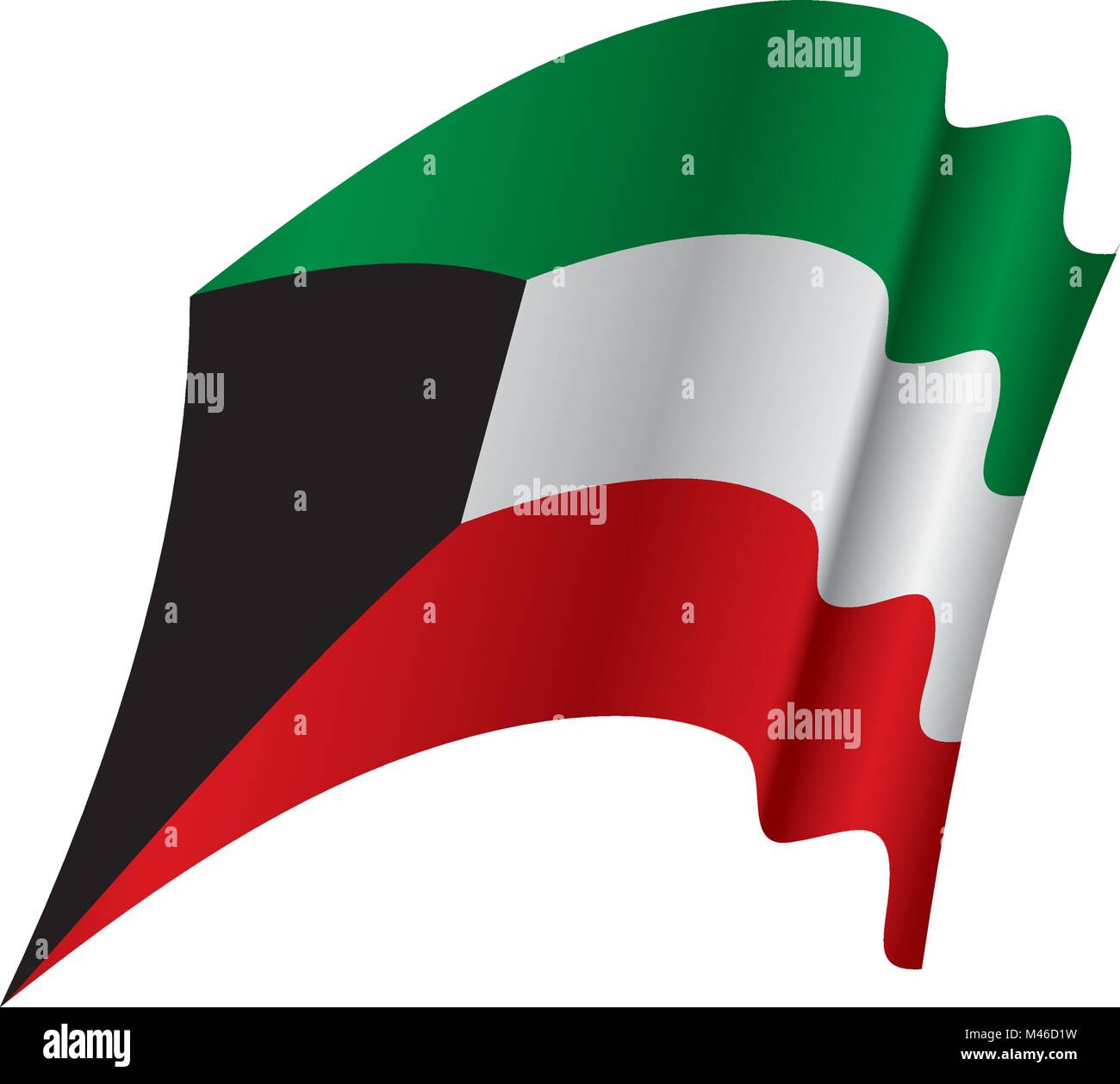 Kuwait flag, vector illustration Stock Vector Art ...