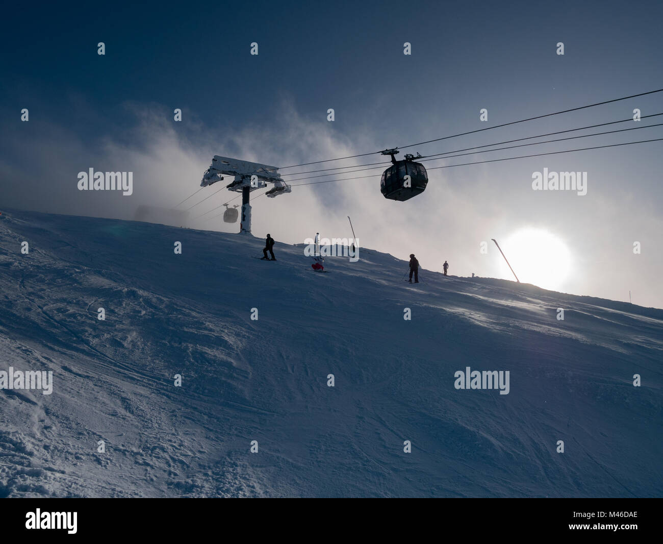 Skiing on Chopok, Low Tatra, Slovakia Stock Photo