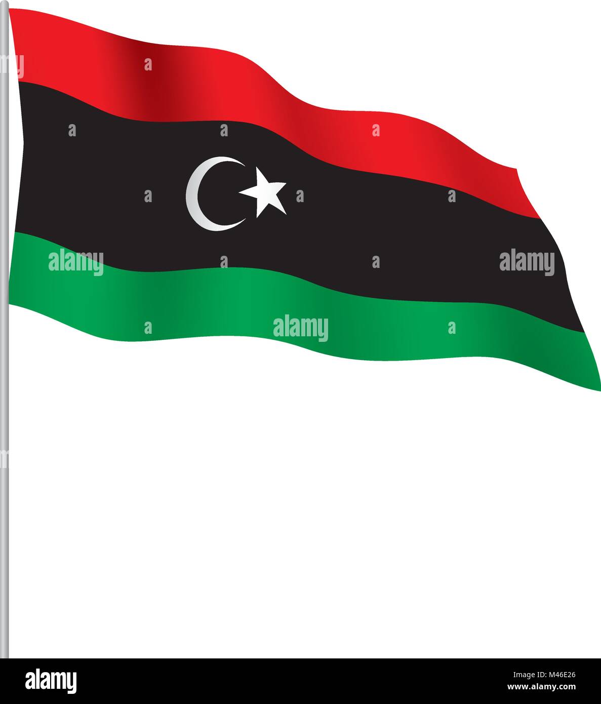 Libya flag, vector illustration Stock Vector Image & Art - Alamy