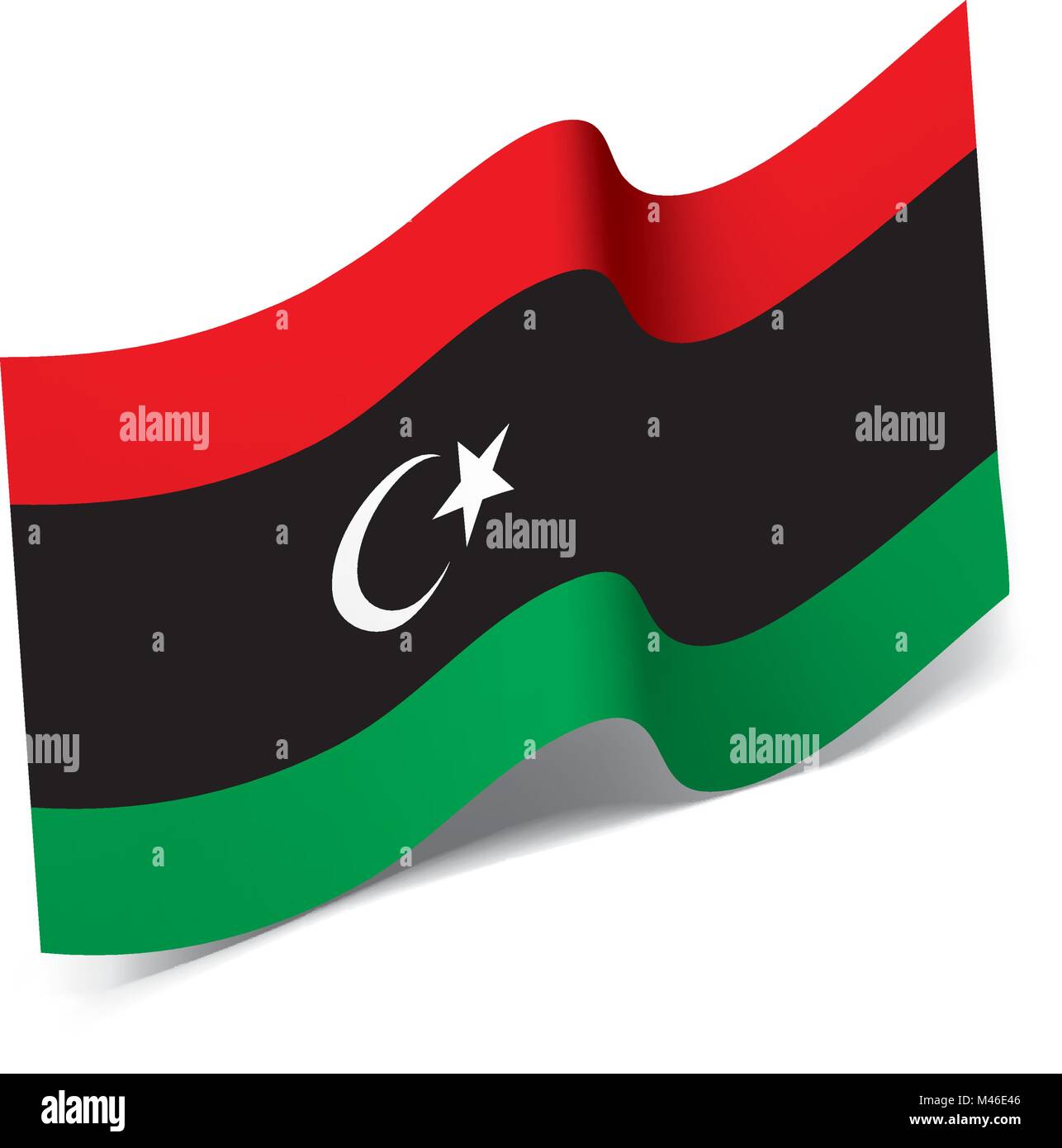 Libya flag, vector illustration Stock Vector Image & Art - Alamy