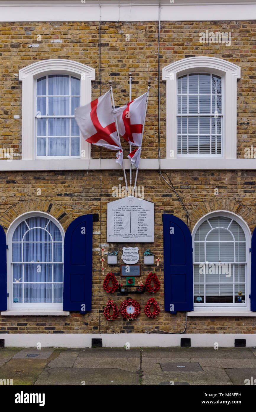 WW1 Cyprus Memorial on Cyprus Street in London England United Kingdom UK Stock Photo
