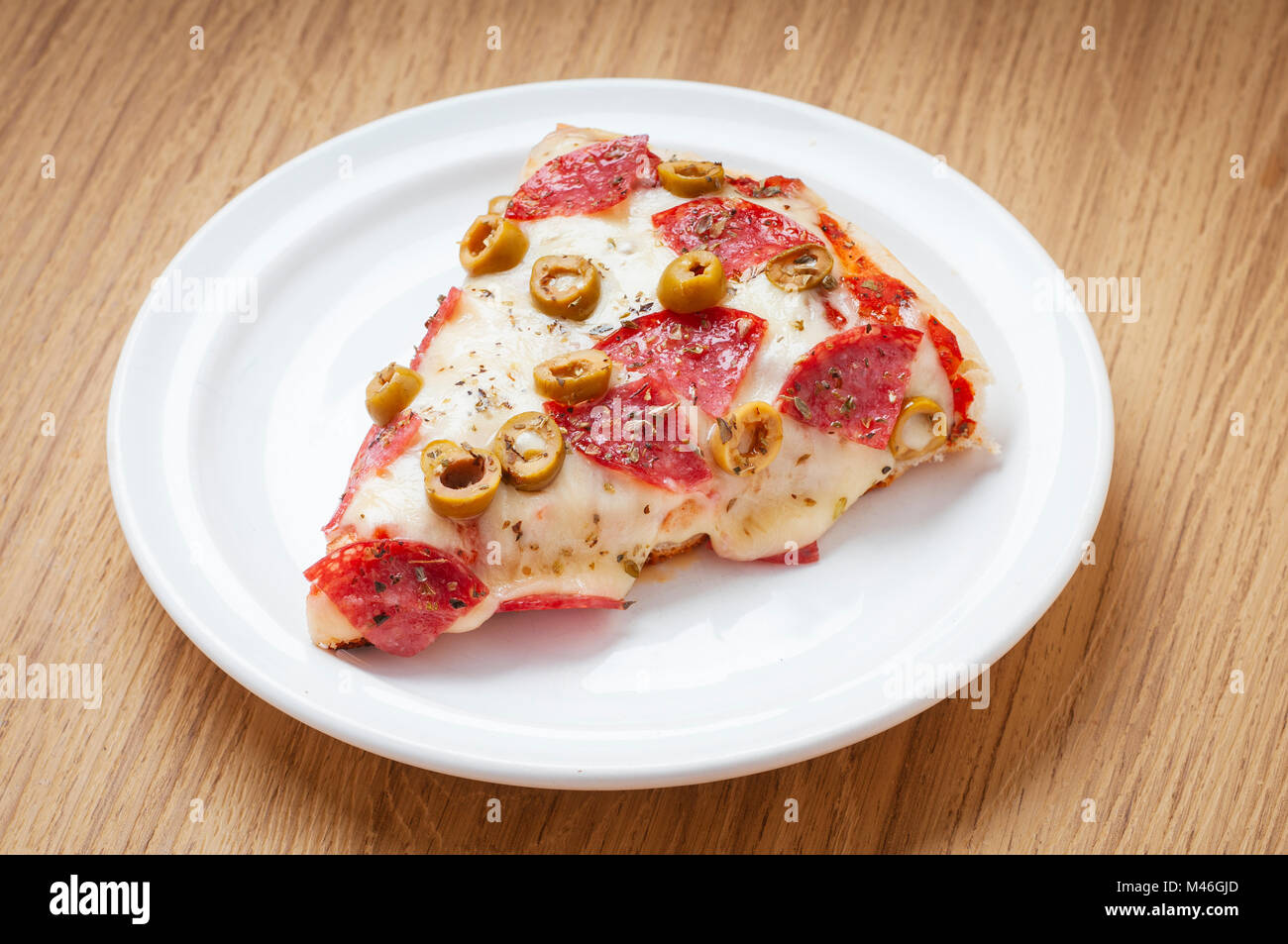 delicious crunchy and fluffy dough pizza Stock Photo