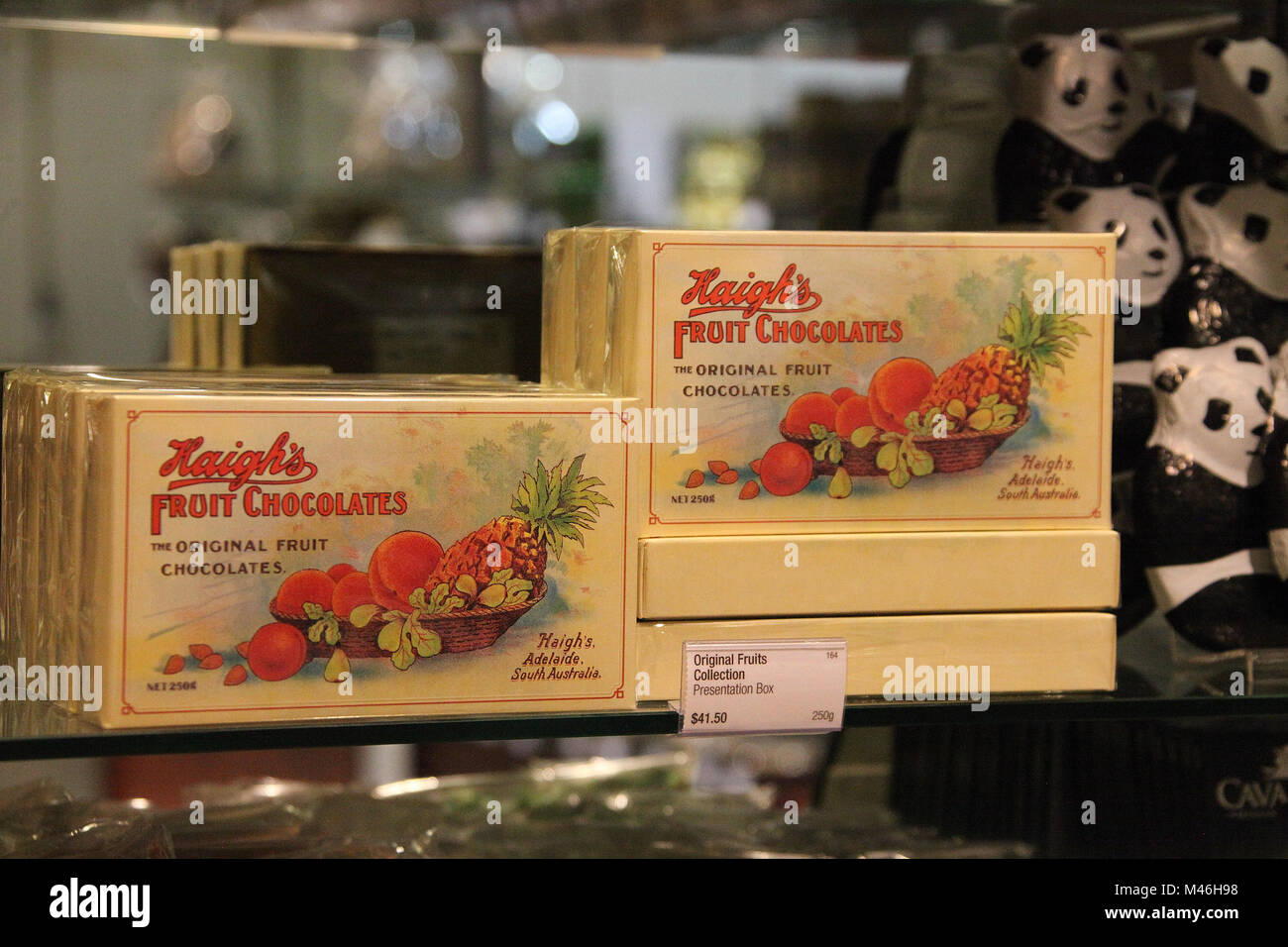 Haighs Original Fruit Chocolates Stock Photo