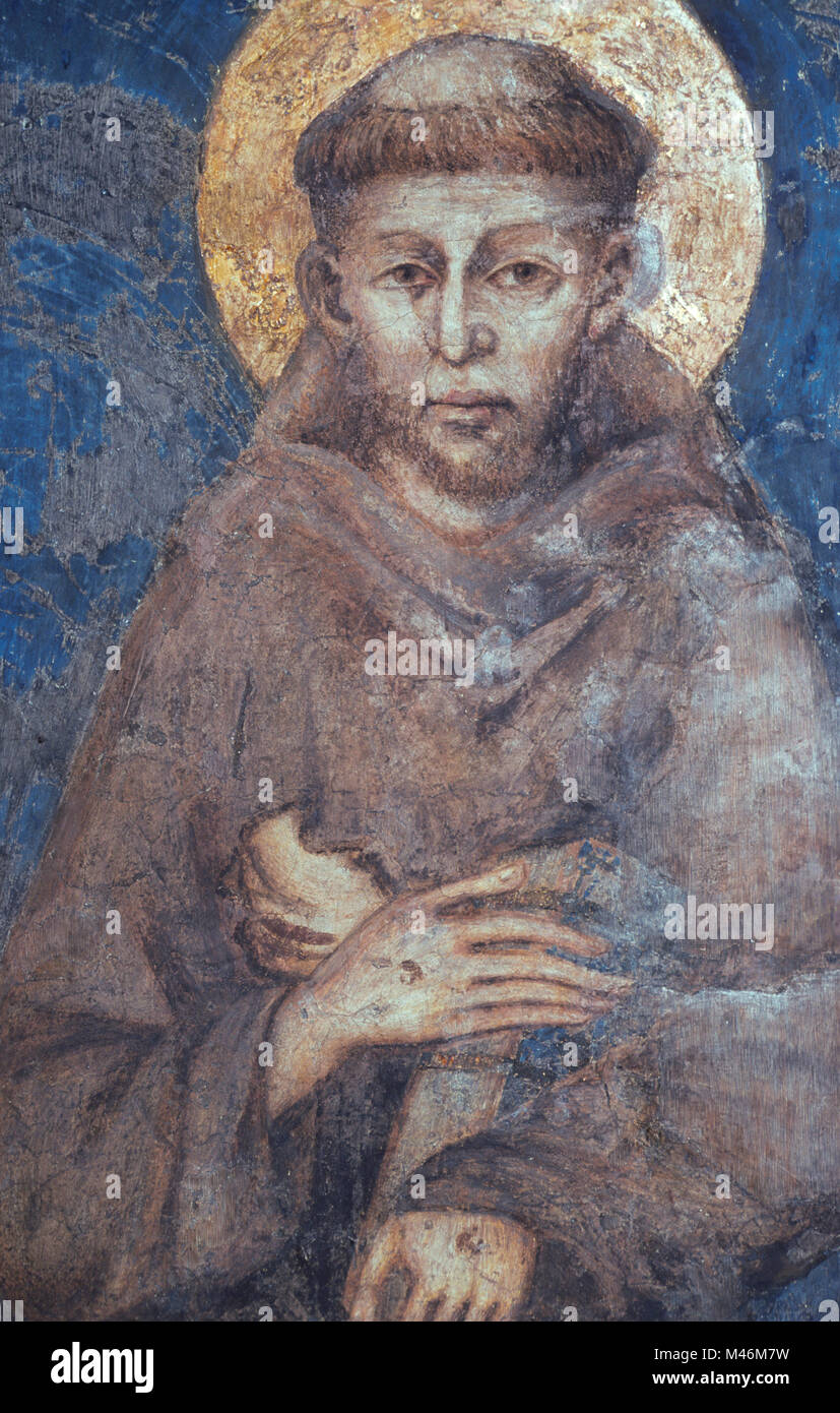 europe, italy, assisi, san francesco, fresco Stock Photo