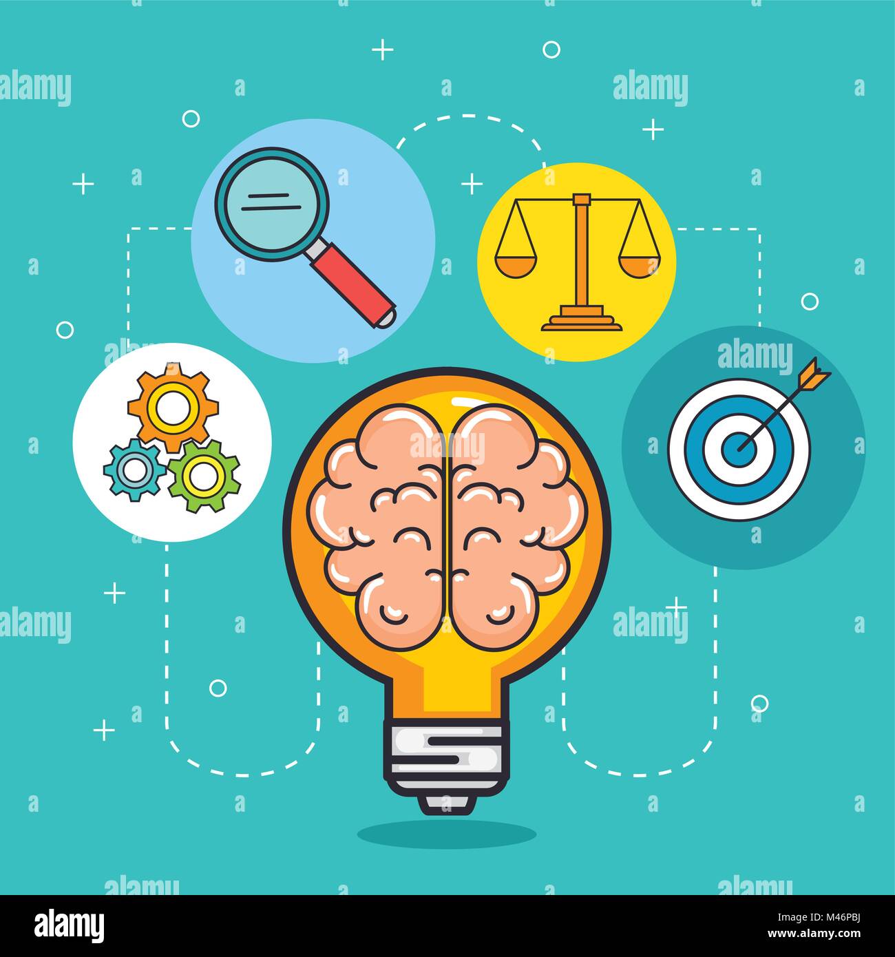creative big idea set icons vector illustration design Stock Vector ...