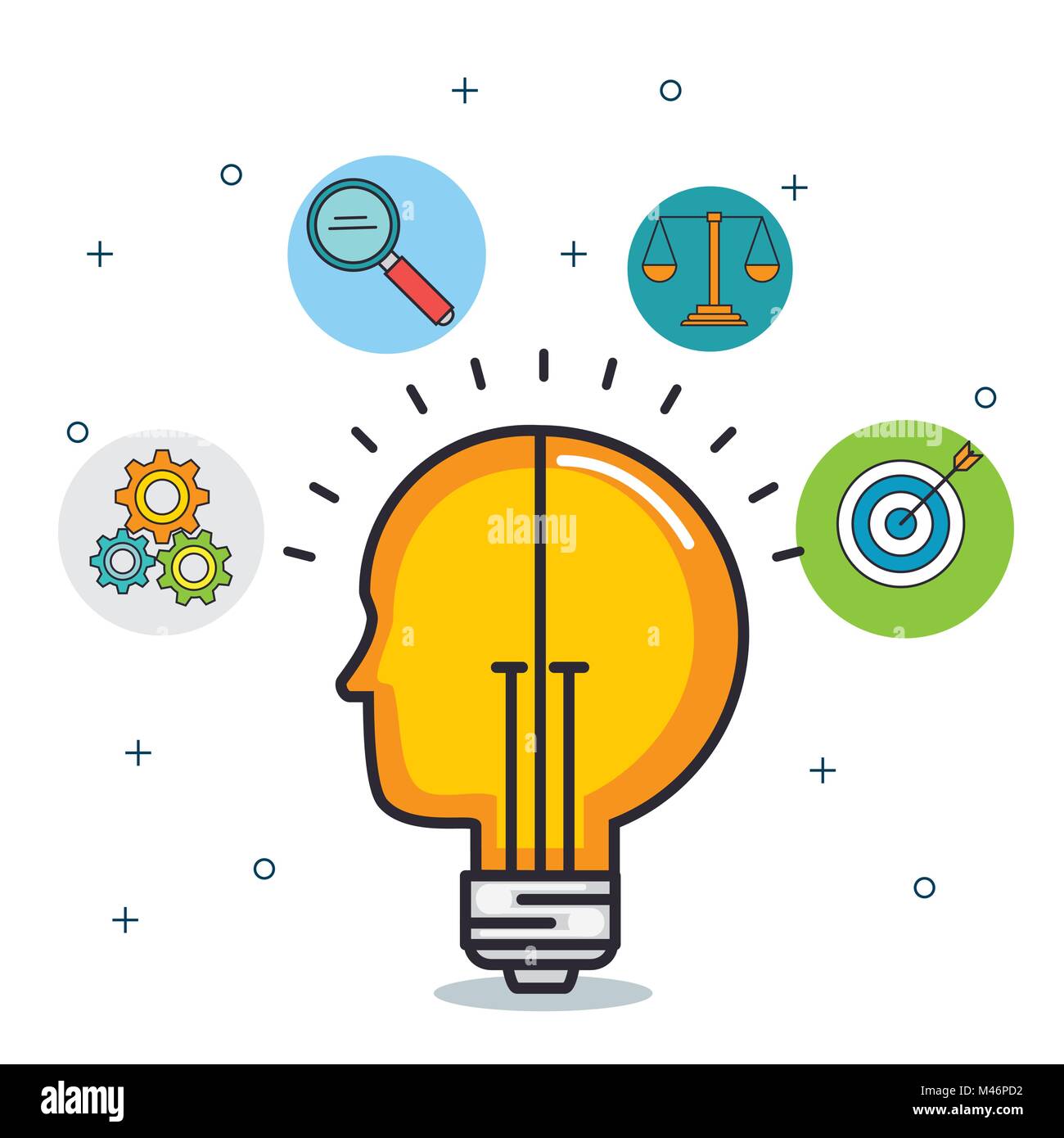creative big idea set icons vector illustration design Stock Vector ...