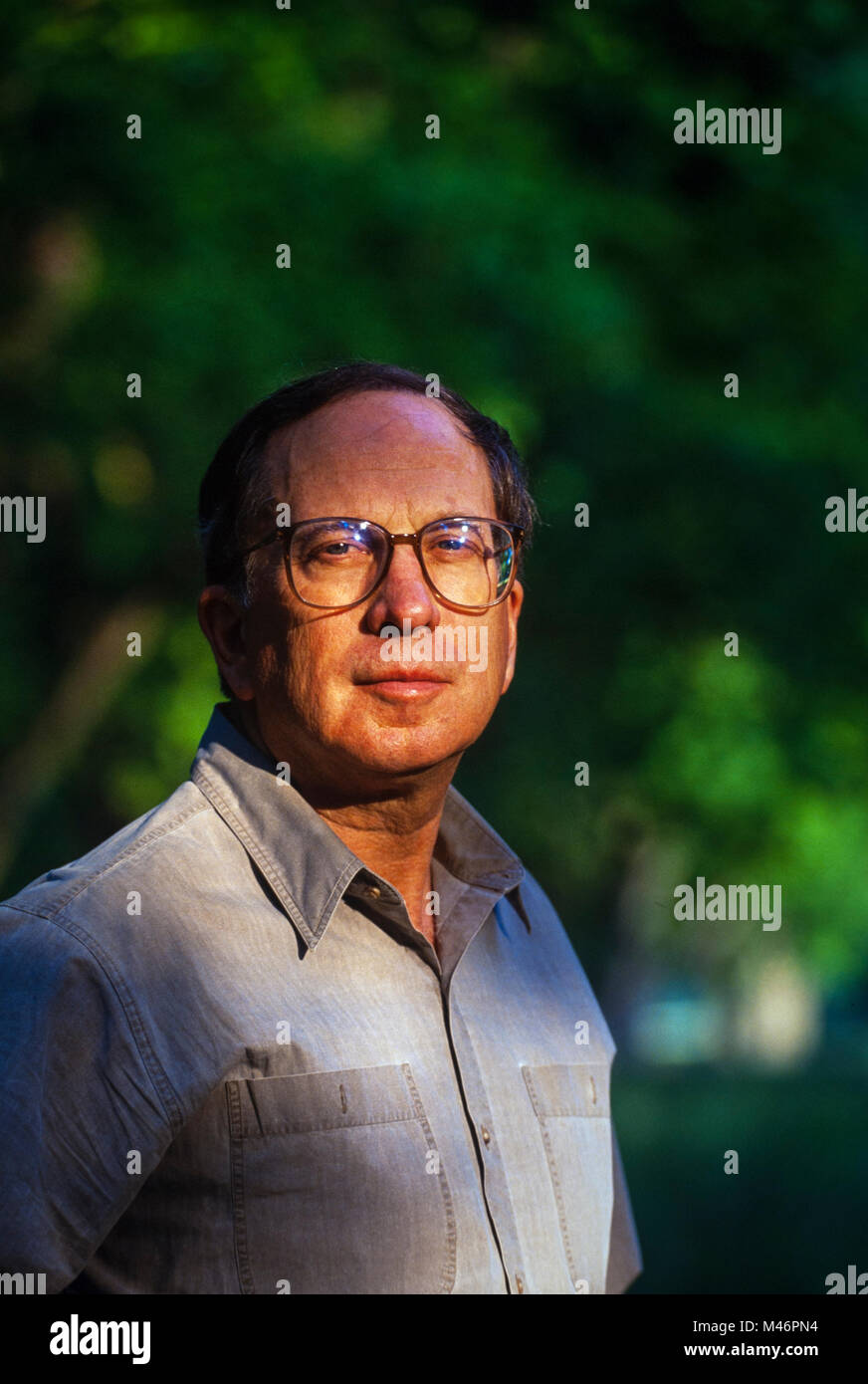 U.S. Senator Sam Nunn walks his family's tree farm in Perry,