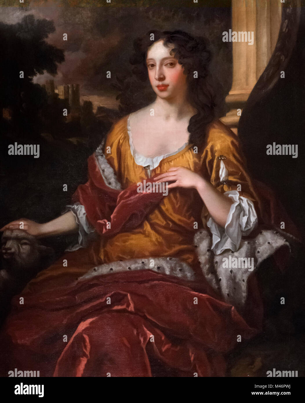 Mary of Modena as Duchess of York (Maria Beatrice Anna Margherita Isabella d'Este; 1658-1718), Queen consort from 1685-1688, as the second wife of James II and VII. Portrait by Sir Peter Lely, oil on canvas, 1675-80 Stock Photo