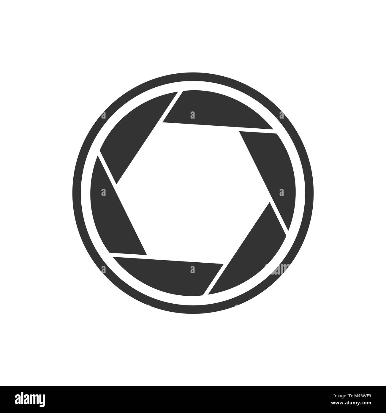 Shutter Simple Basic Shape Symbol Vector Graphic Logo Design Stock Vector