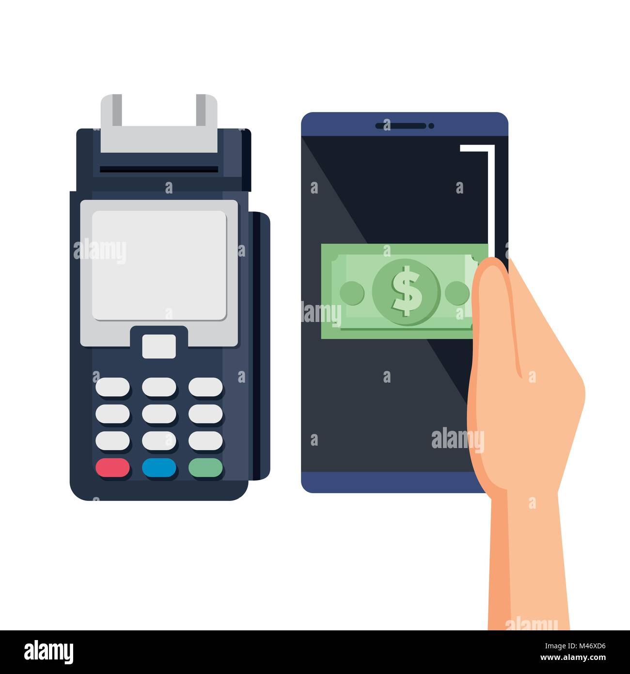 near field communication technology vector illustration design Stock ...