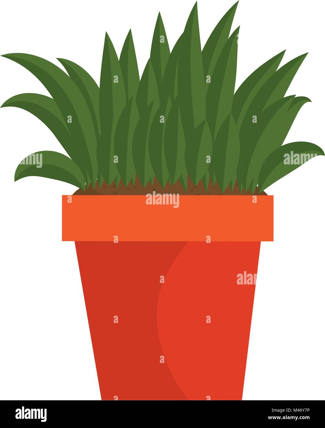 bush cultivated in pot vector illustration design Stock Vector Image ...