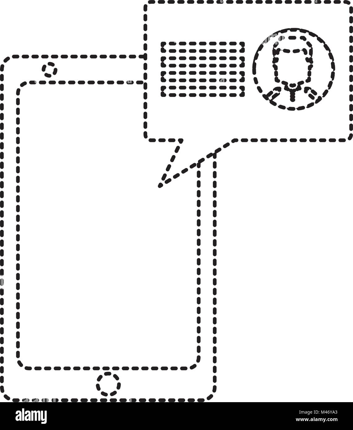 smartphone speech bubble chat message digital vector illustration ...
