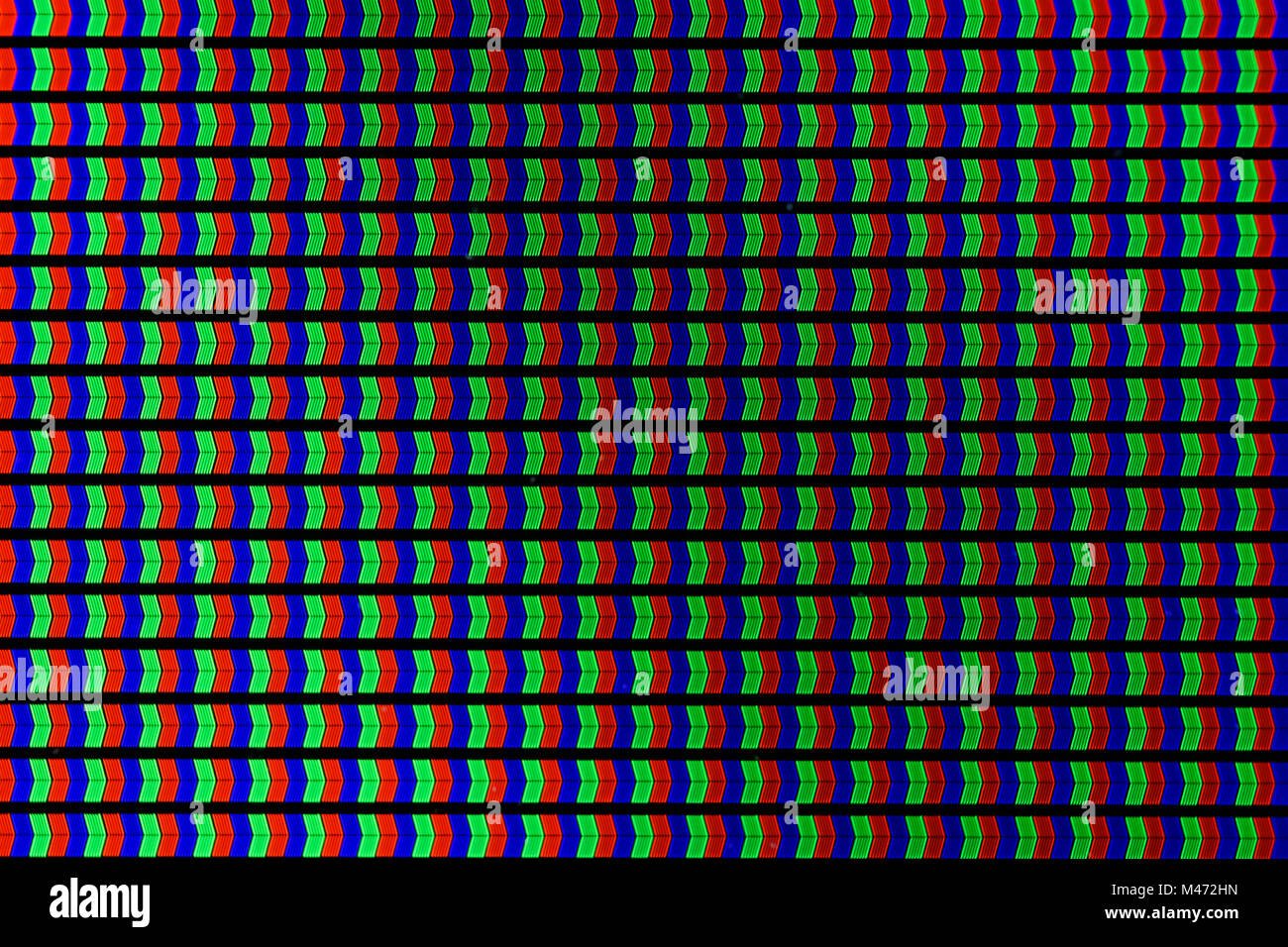extremely closed shot of LCD TV, RGB pixel Stock Photo