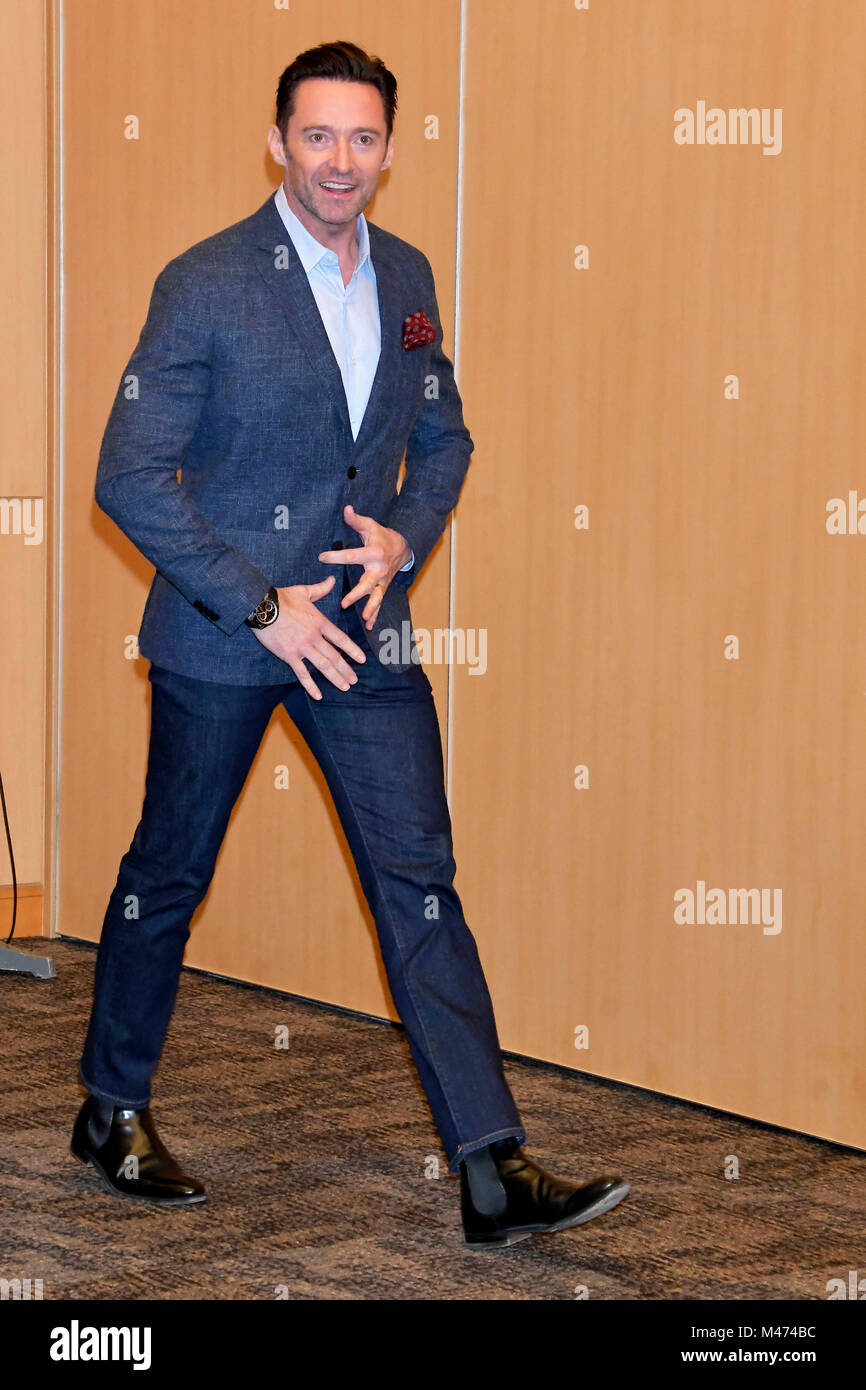 Hugh Jackman attends 'The Greatest Showman' photocall at Midtown Hall ...