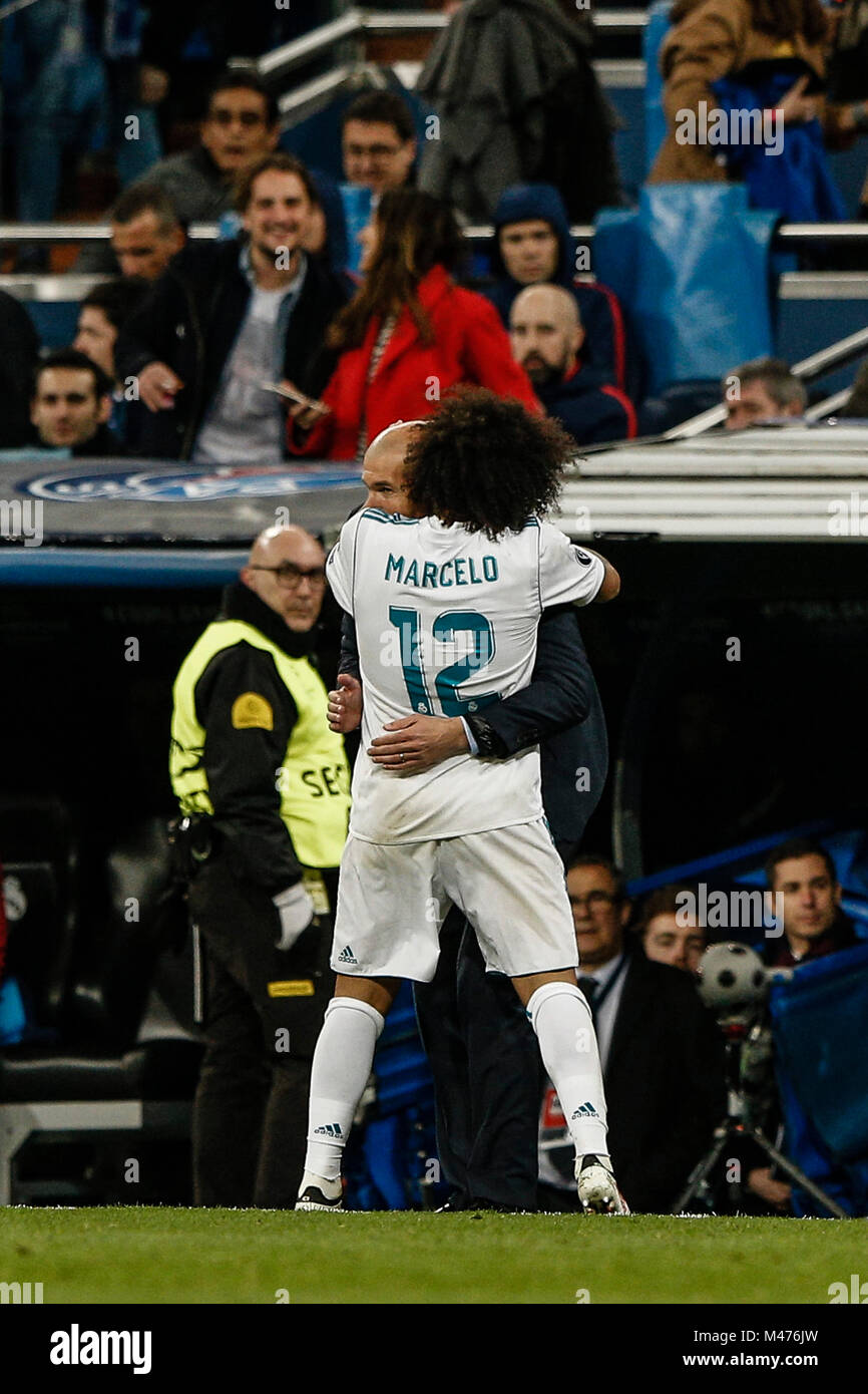 Marcelo Viera Real Madrid Celebrates His Goal Which Made It 3 1 Zinedine Zidane Coach Of Real Madrid Ucl Champions League Match Between Real Madrid Vs Psg At The Santiago Bernabeu Stadium Marcelo Viera Real Madrid Celebrates His Goal Which Made It 3 1 Zinedine Zidane Coach Of Real Madrid Ucl Champions League Match Between Real Madrid Vs Psg At The Santiago Bernabeu Stadium