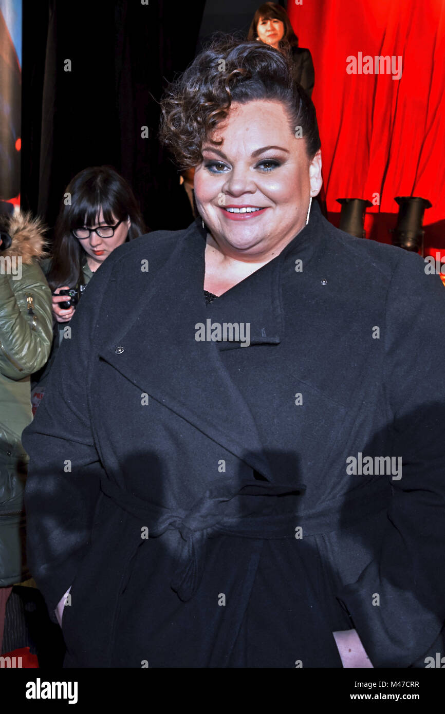 Tokyio, Japan. 13th Feb, 2018. Keala Settle attends 'The Greatest Showman' premiere at Kabukicho Cinecity Park on February 13, 2018 in Tokyio, Japan. | Verwendung weltweit/picture alliance Credit: dpa/Alamy Live News Stock Photo