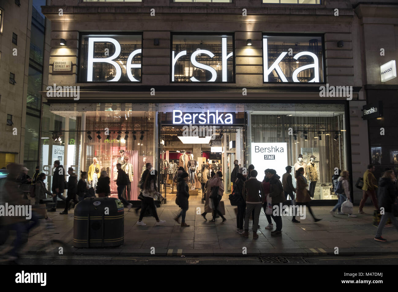 London, UK. 30th Jan, 2018. Bershka store seen in London famous Oxford  street. Central London is one of the most attractive tourist attraction for  individuals whose willing to shop and enjoy the