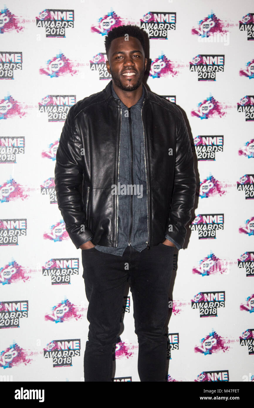 Mo The Rapper London, UK. 14th Feb, 2018. MO The Comedian arrives at the VO5 NME ...
