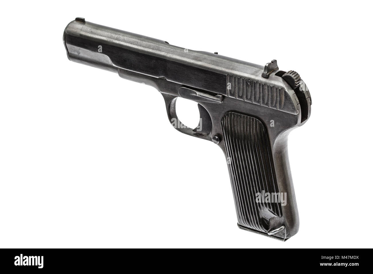 Automatic pistol, isolated on white background Stock Photo - Alamy