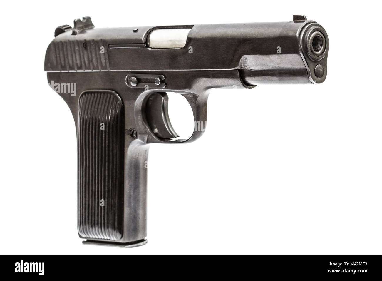 Automatic pistol, isolated on white background Stock Photo - Alamy