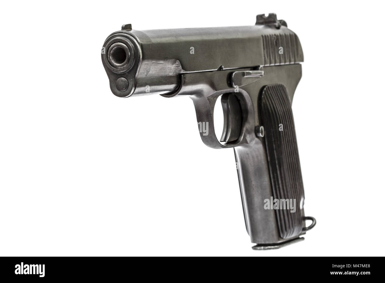 Automatic pistol, isolated on white background Stock Photo - Alamy
