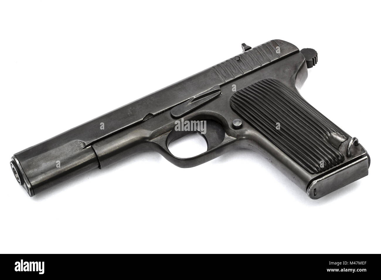 Automatic pistol, isolated on white background Stock Photo - Alamy