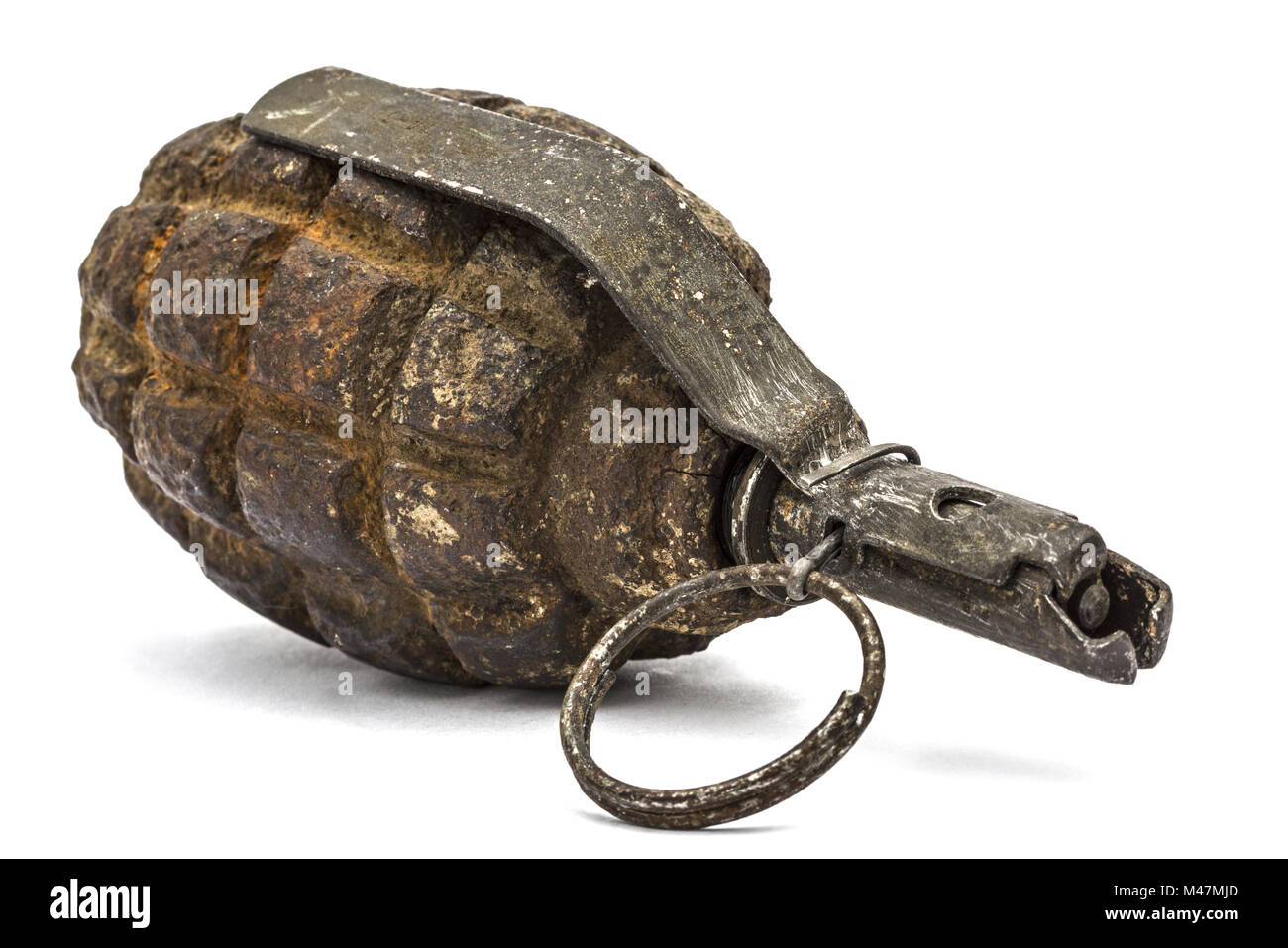 Old grenade isolated on white hires stock photography and images Alamy
