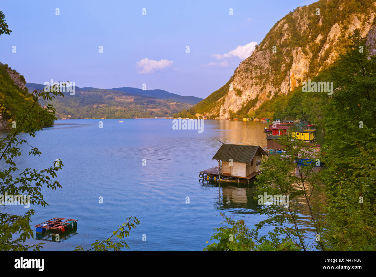 River Drina - national nature park in Serbia Stock Photo