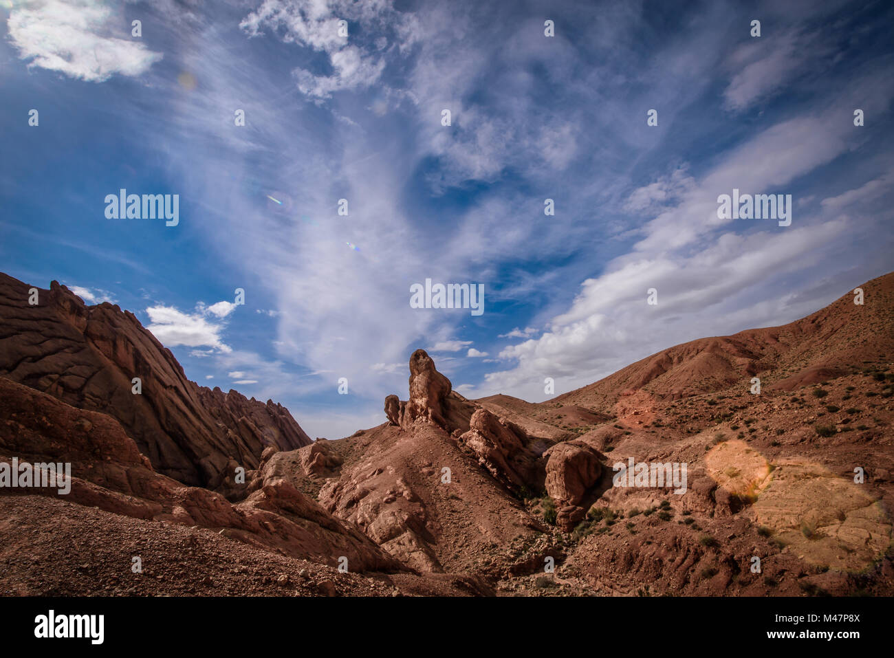 Scenic landscape in Dades Gorges, Atlas Mountains, Morocco Stock Photo