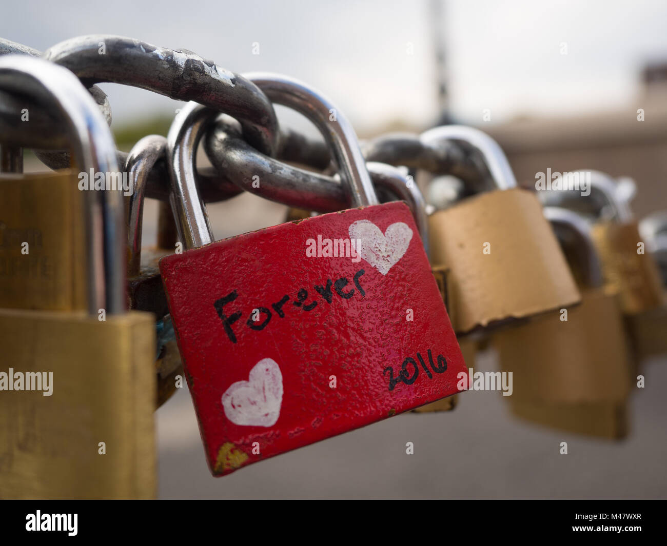 Forever love locks on bridge in Rome Italy Stock Photo Alamy