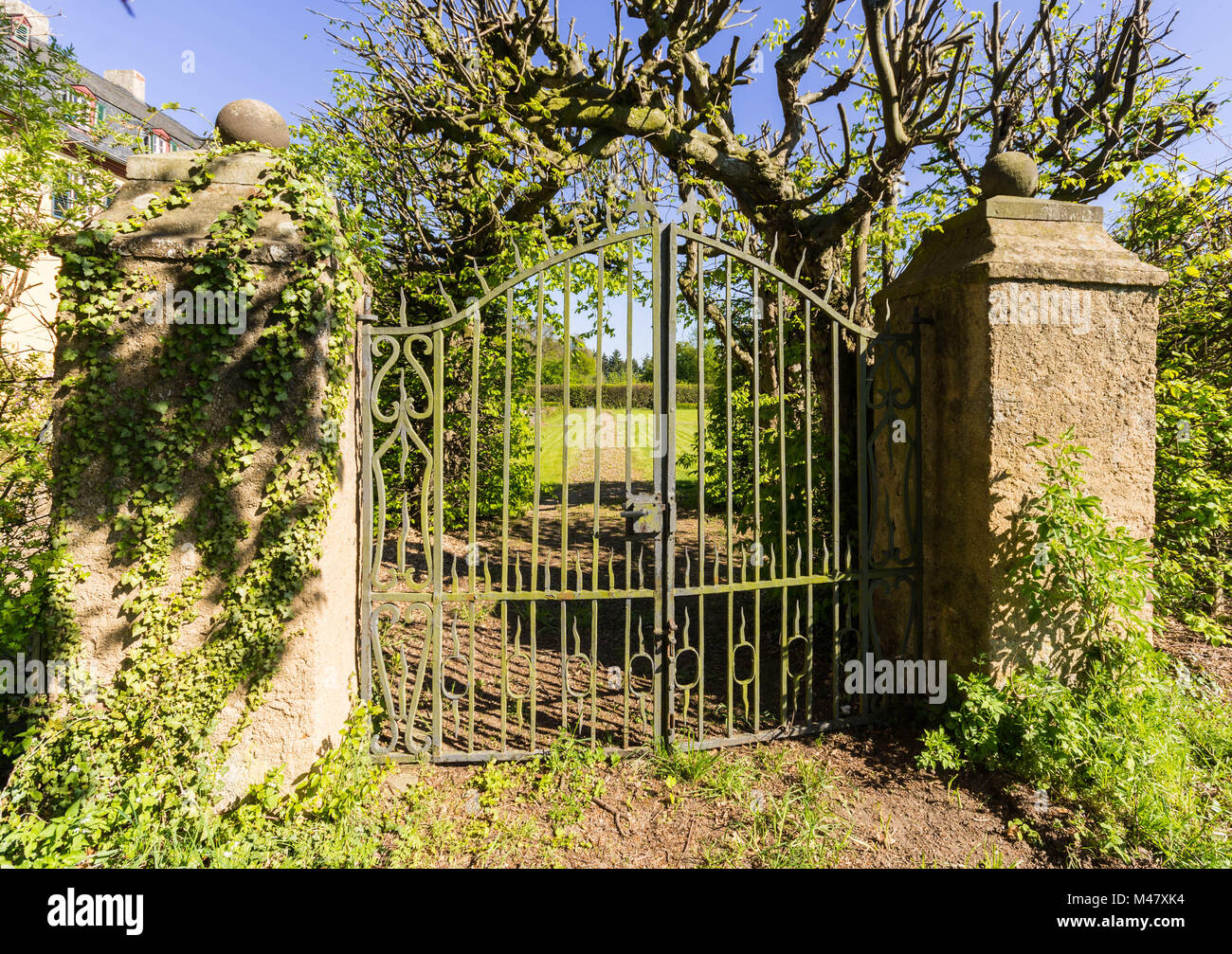 Old Garden Door As Part Of An Old Castle Stock Photo Alamy