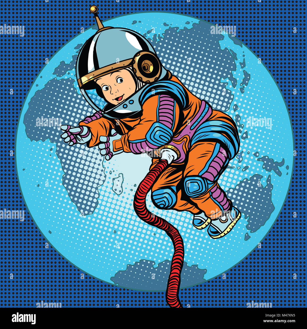 Astronaut baby Earth space Stock Photo Alamy