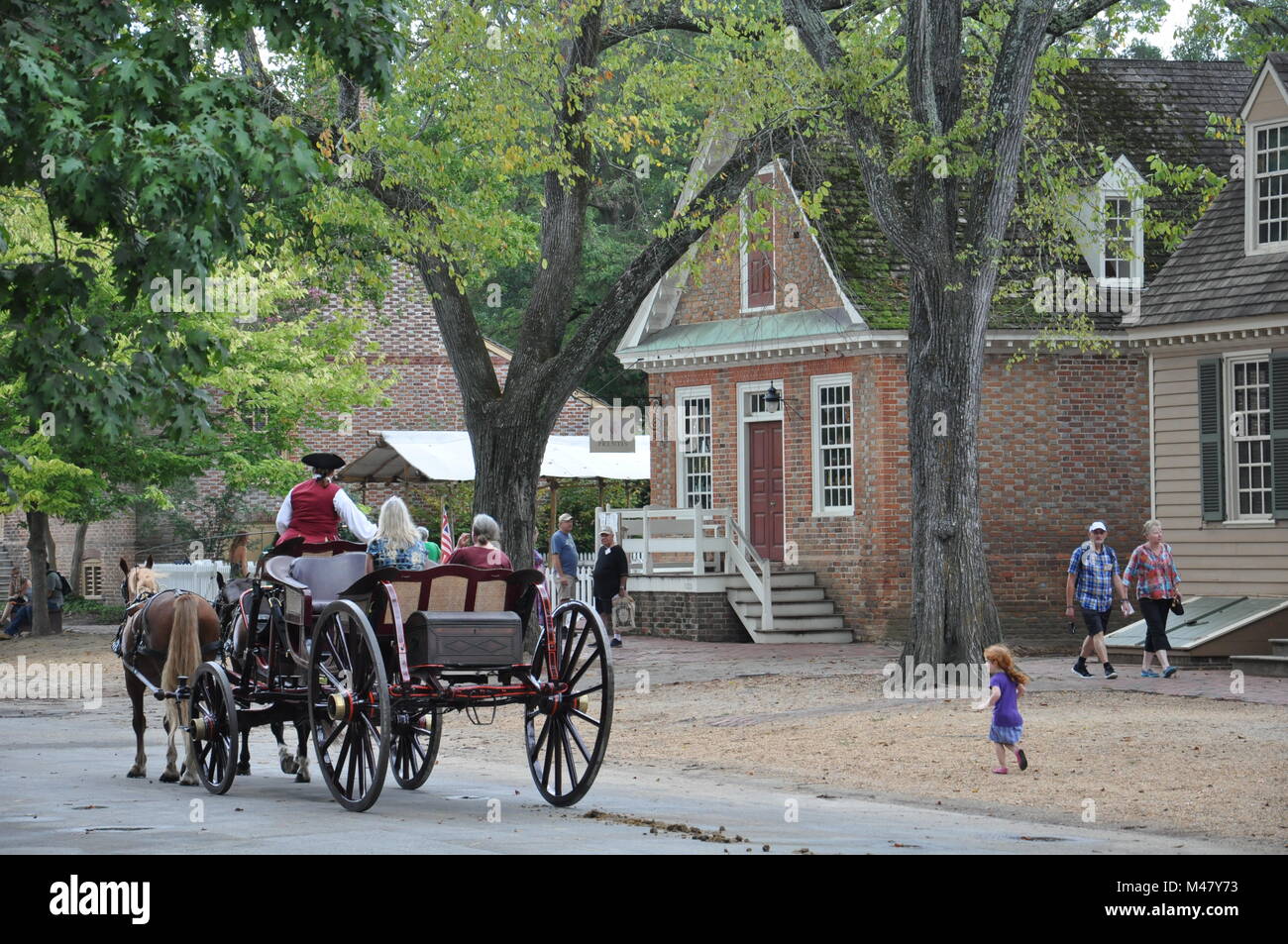 Horsedrawn carriage rides in Williamsburg, Virginia Stock Photo Alamy