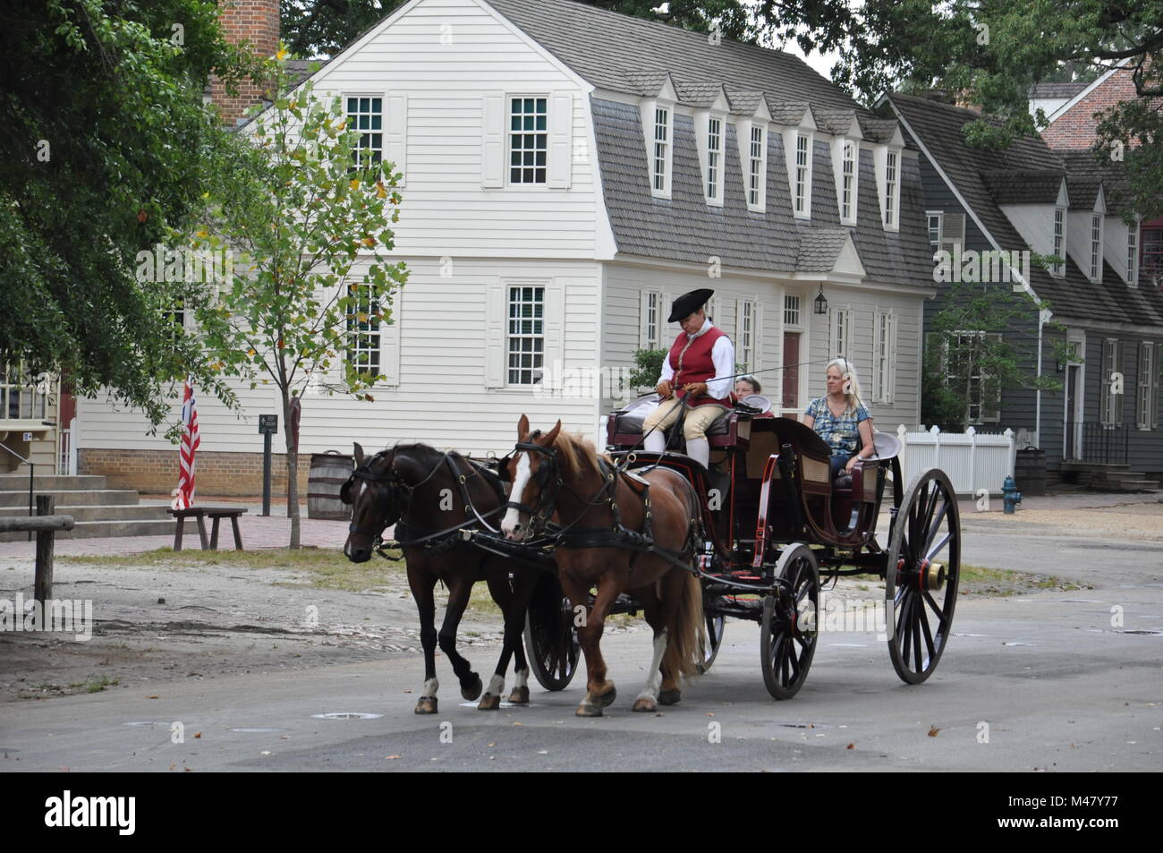 Horsedrawn carriage rides in Williamsburg, Virginia Stock Photo Alamy