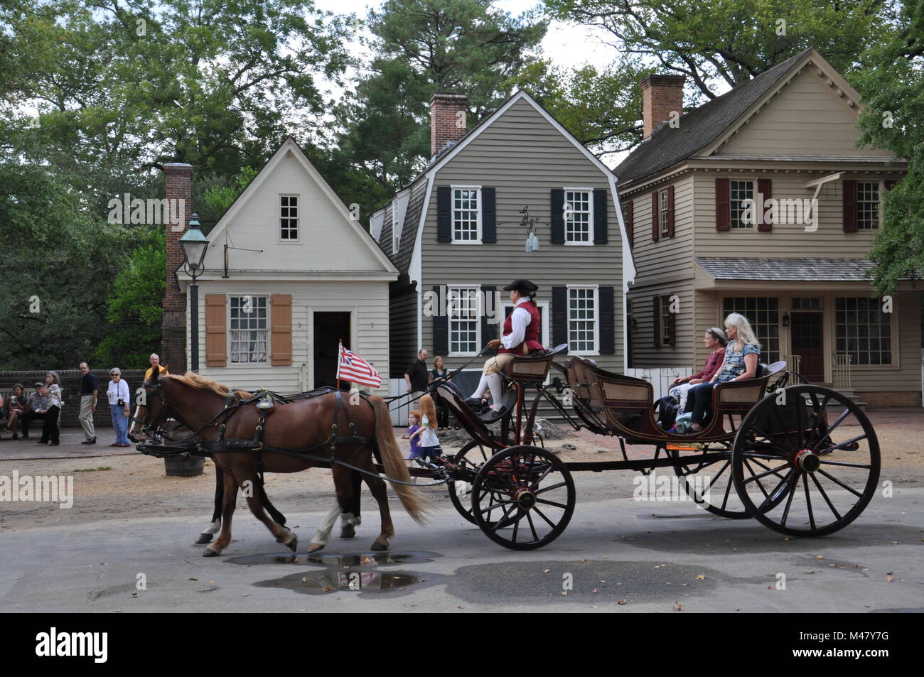Horsedrawn carriage rides in Williamsburg, Virginia Stock Photo Alamy