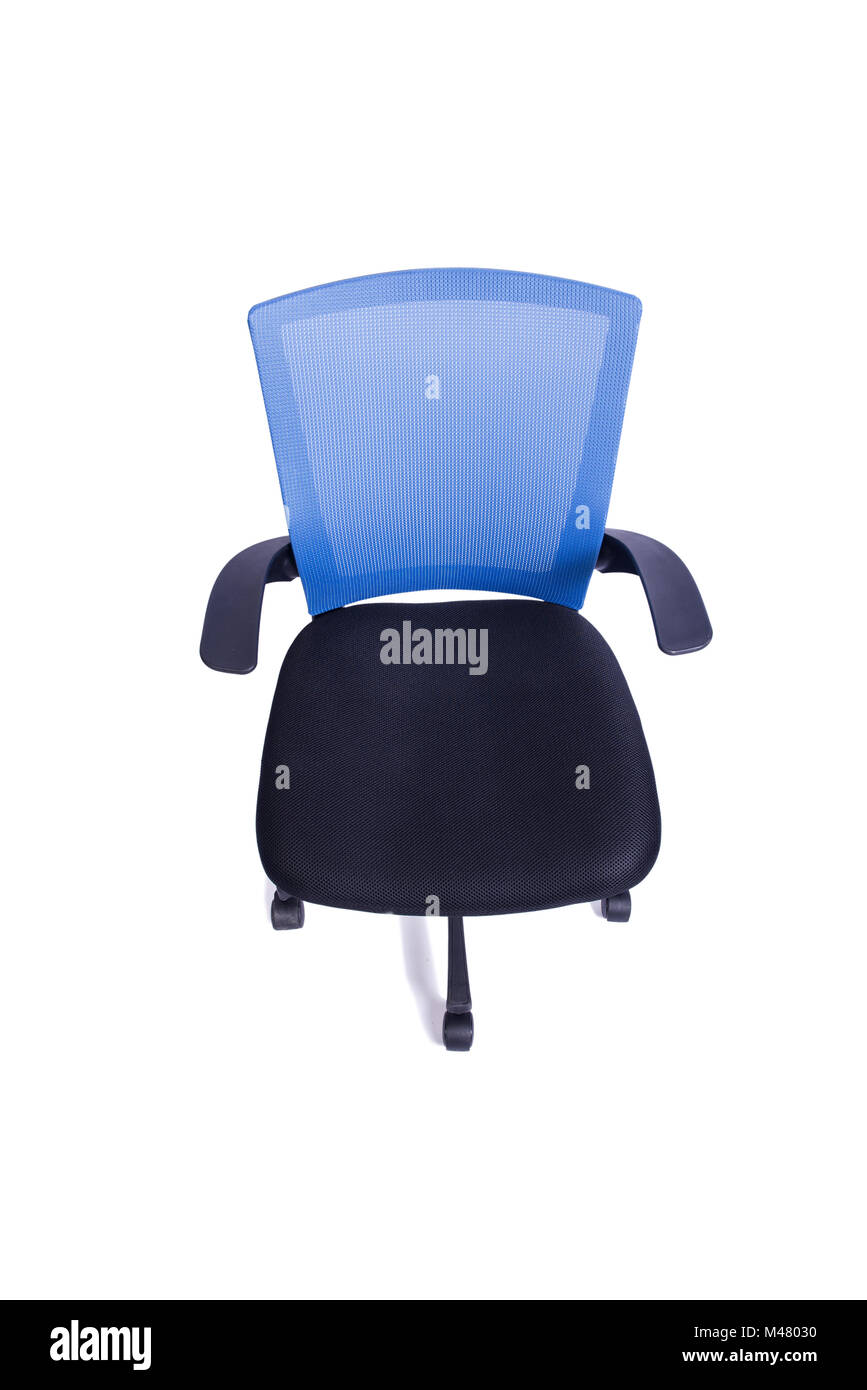 Blue office chair isolated on the white background Stock Photo Alamy
