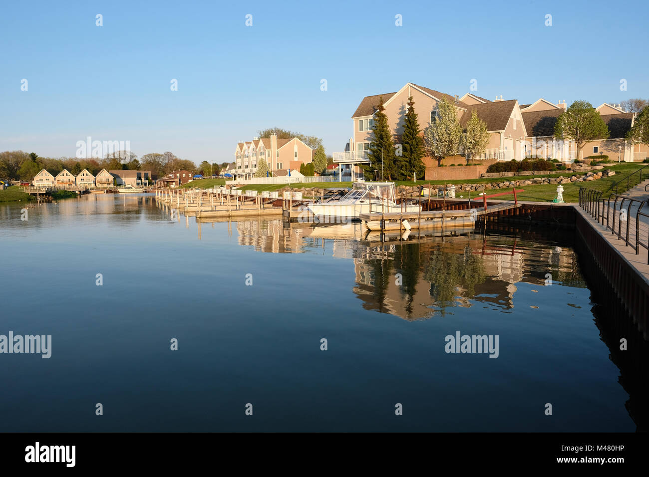 Marina on Lake Huron at Port Austin Stock Photo Alamy