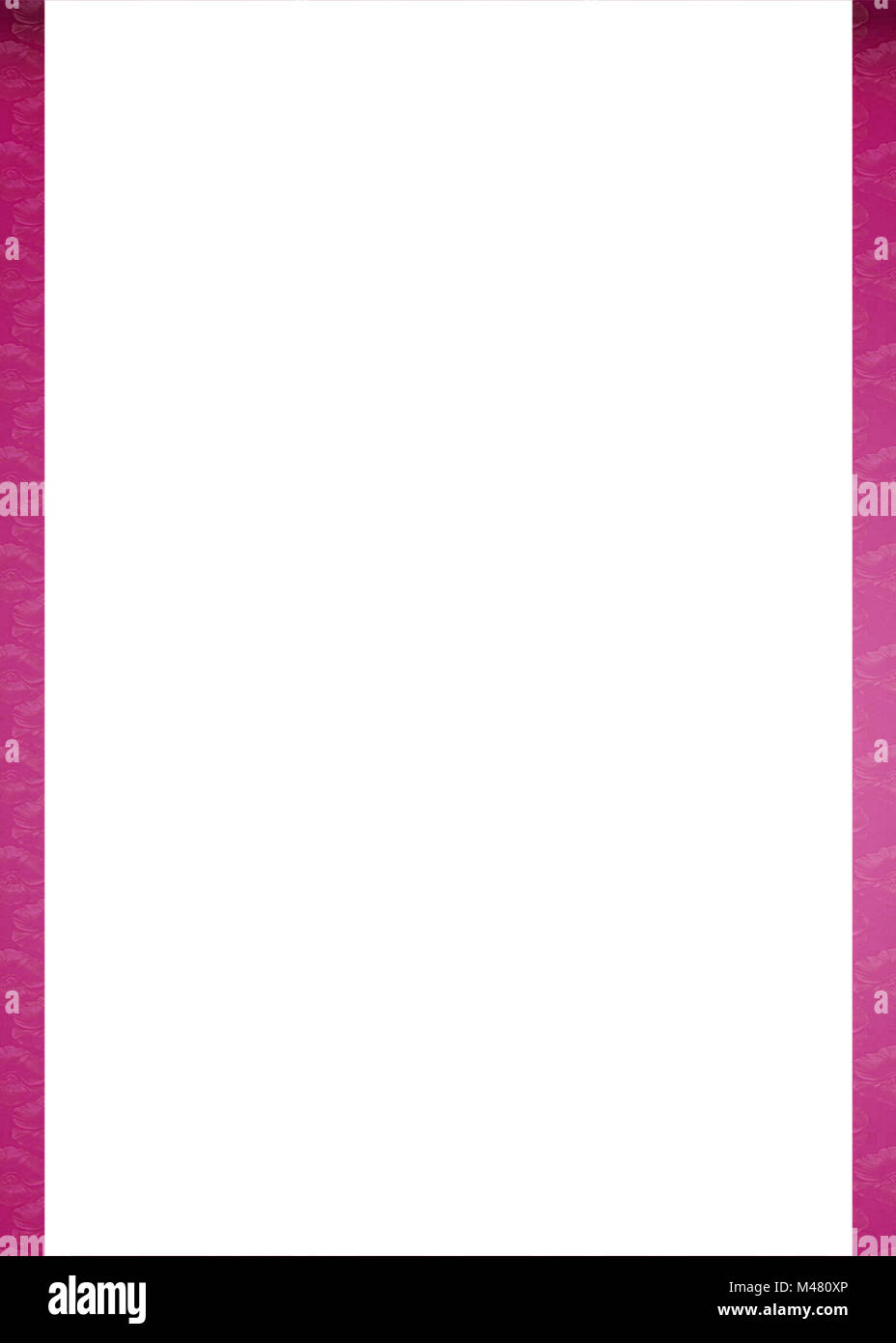 White Background with Patterned Floral Borders Stock Photo - Alamy