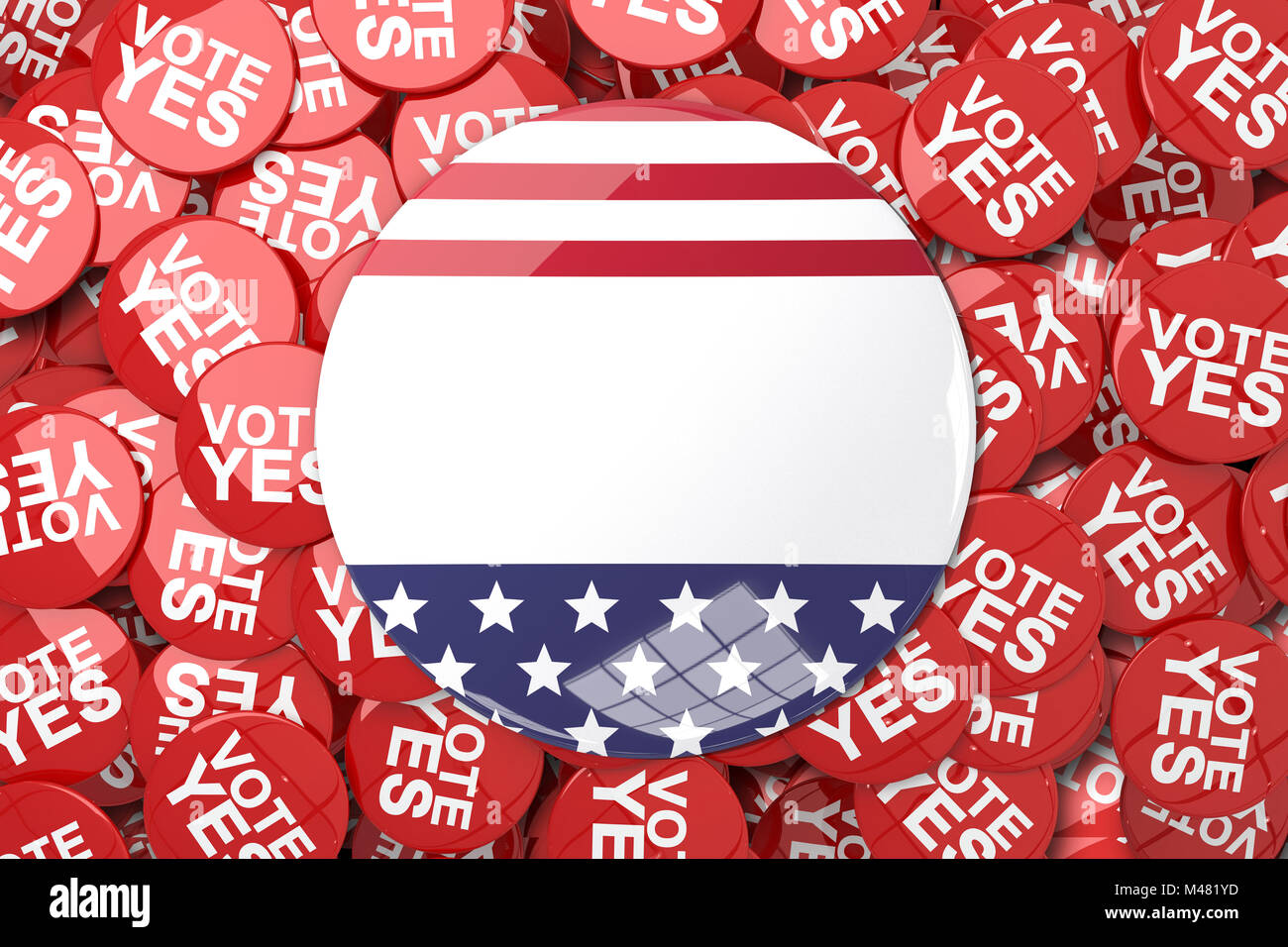 Composite image of american flag button Stock Photo - Alamy