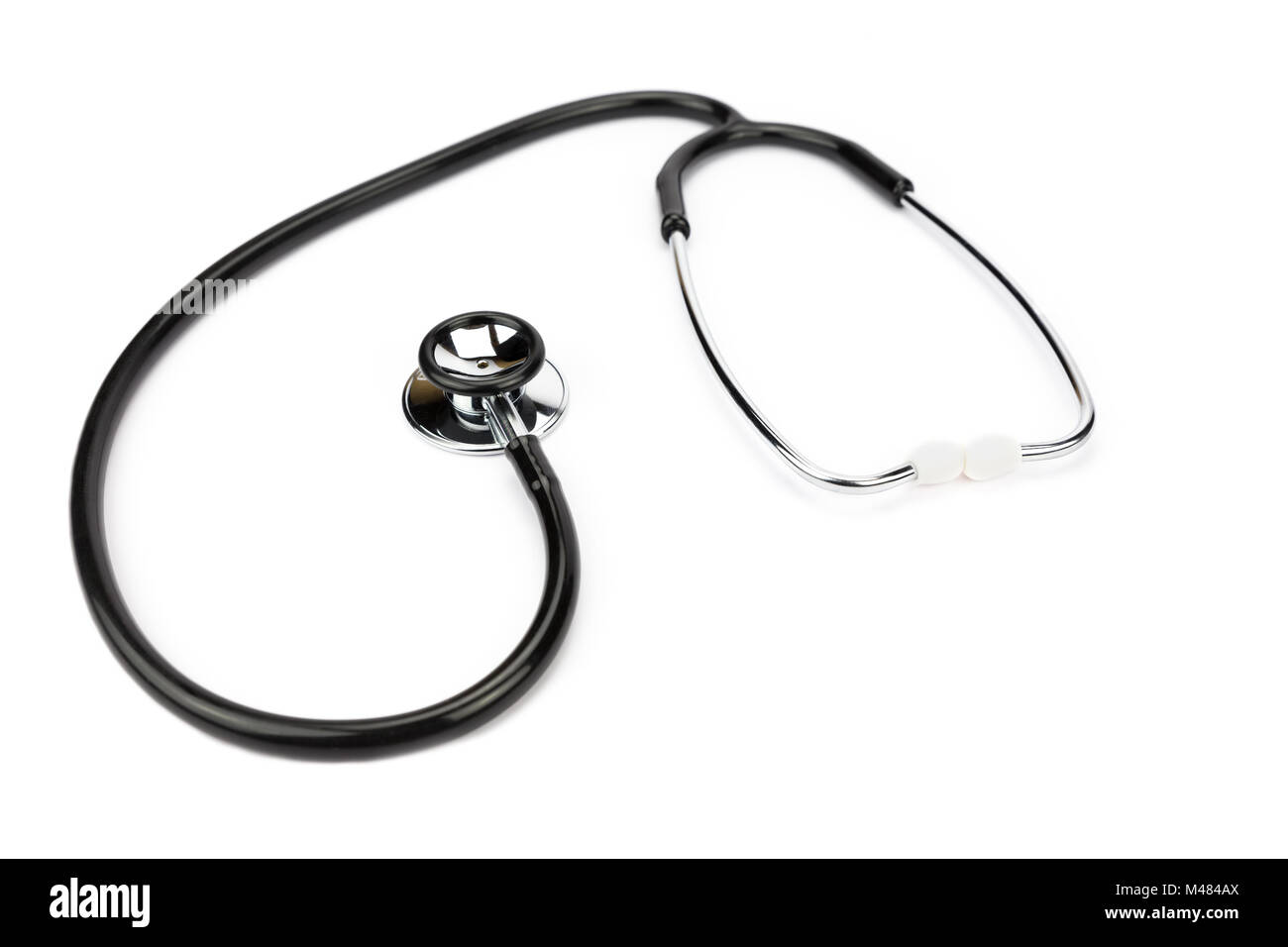 Black Stethoscope Isolated On White High Resolution Stock Photography ...