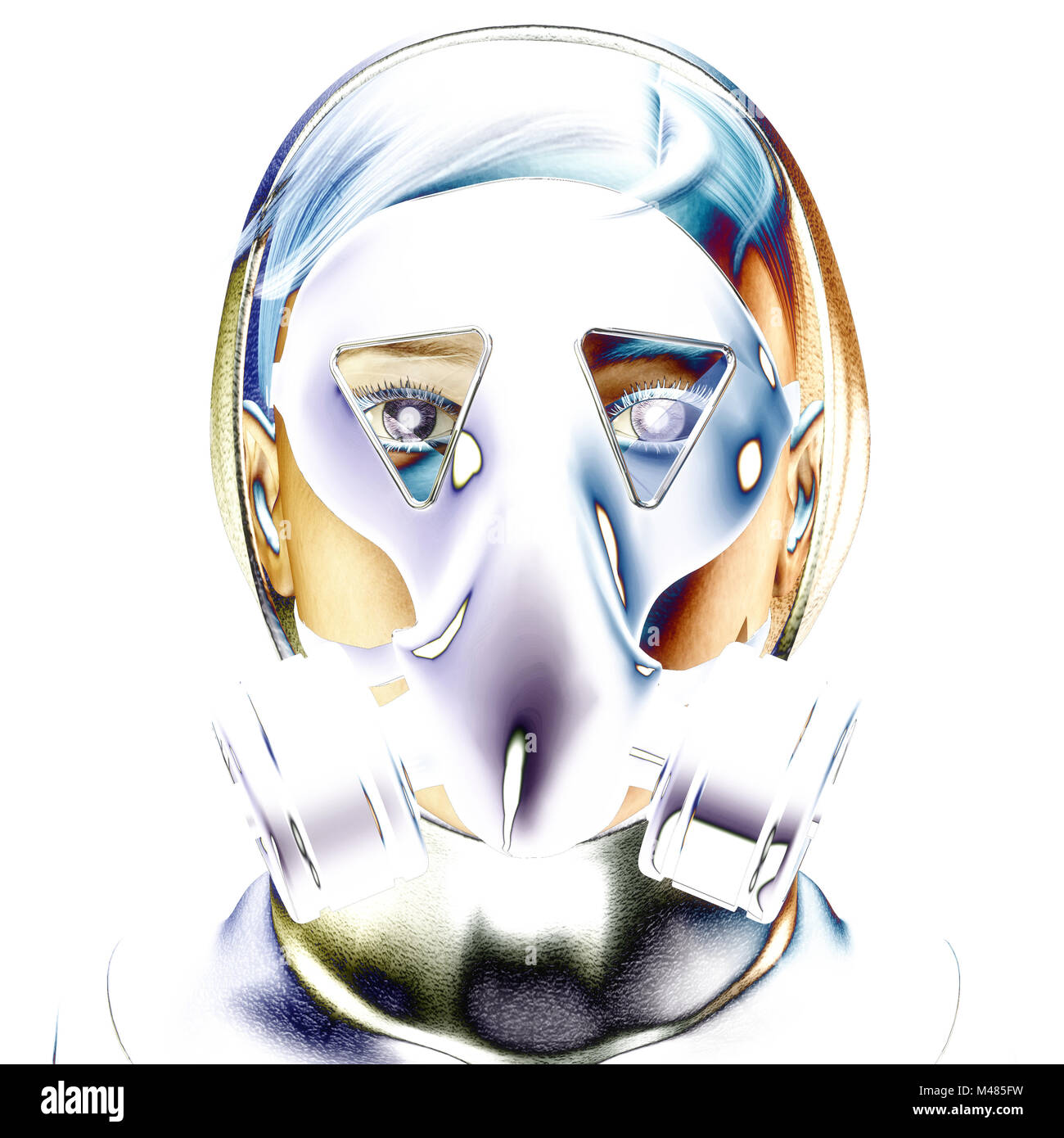 3D Illustration, 3D Rendering of a Protection Mask Stock Photo - Alamy