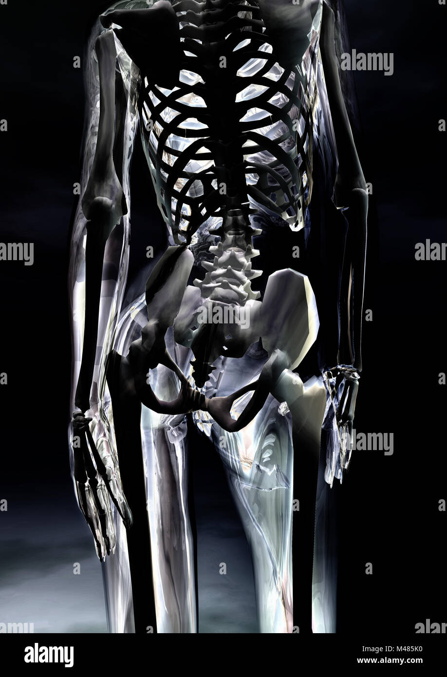 Gläserner weiblicher Körper - Glassy female body Stock Photo