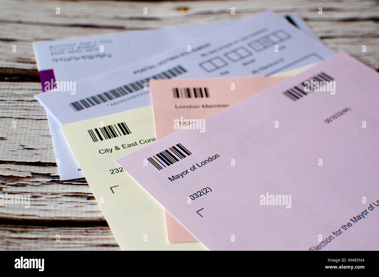 postal voting London UK Stock Photo Alamy